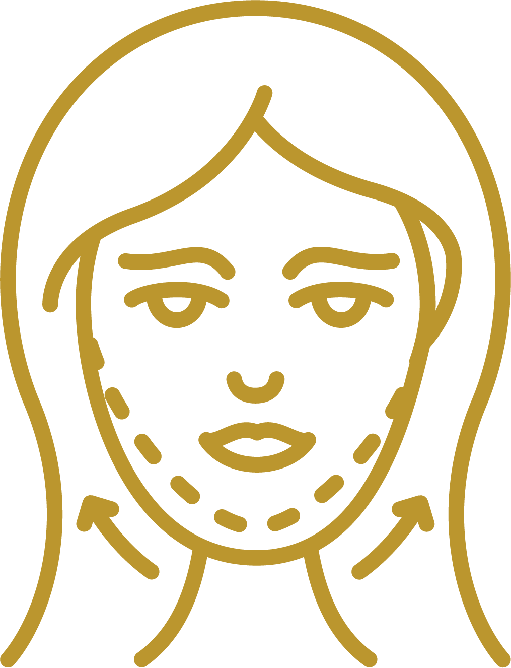 Front face icon representing FaceSculpter’s overall facial sculpting and natural definition
